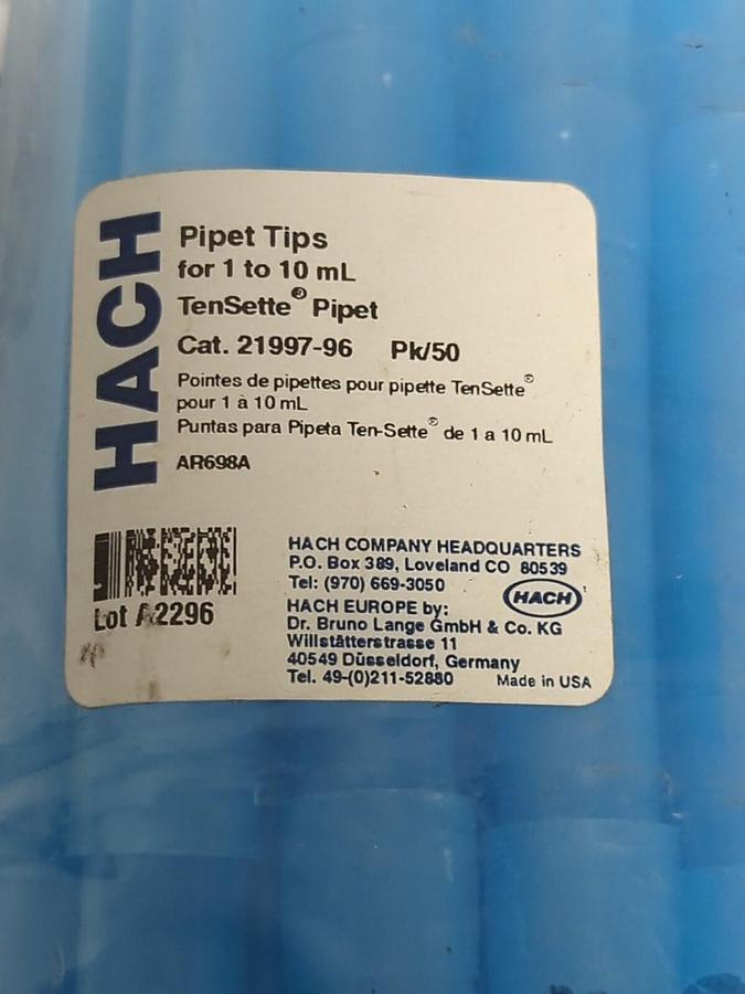 HACH,21997-96,TENSETTE PIPET TIPS PACK OF 50 NEW