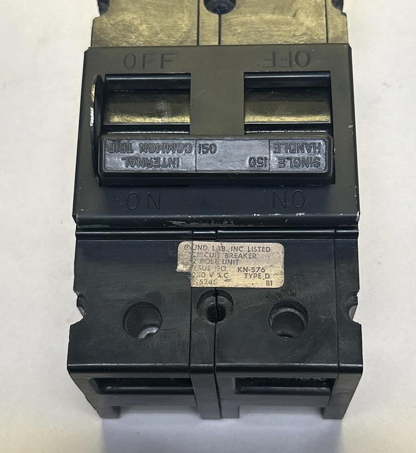 Used AMERICAN,D2150,CIRCUIT BREAKER 150A 120/240V 2P