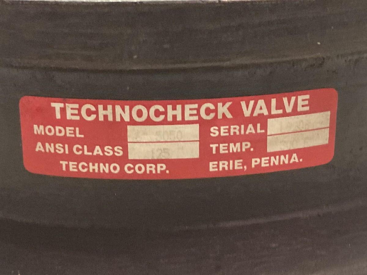 Used Technocheck Valve,Model 5050,Iron Wafer Check Valve 125 Ansi