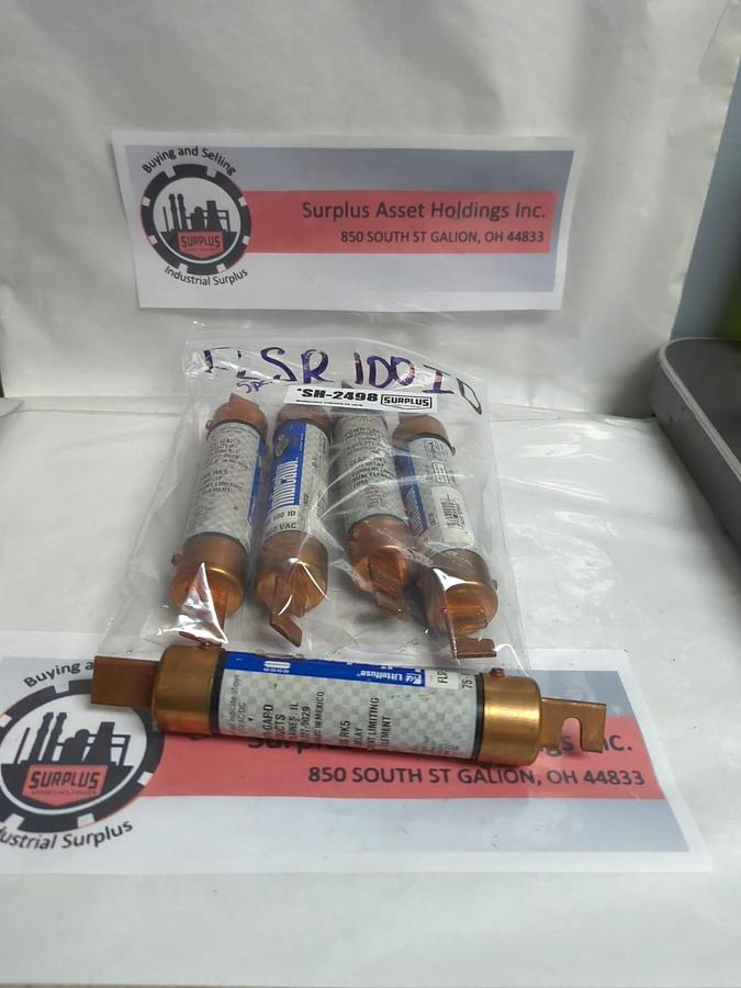Used LITTELFUSE,FLSR100ID,INDICATOR 100 AMP FUSE LOTOF 5 PRE-OWNED