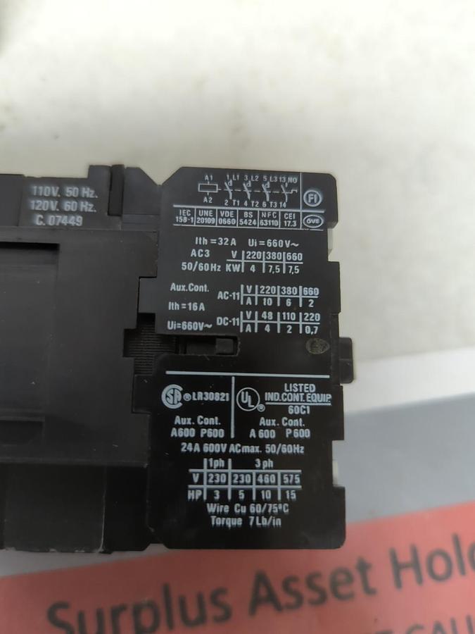 JOSLYN CLARK,CL02.aJ,CONTACTOR 110/120V 50/60HZ NOS
