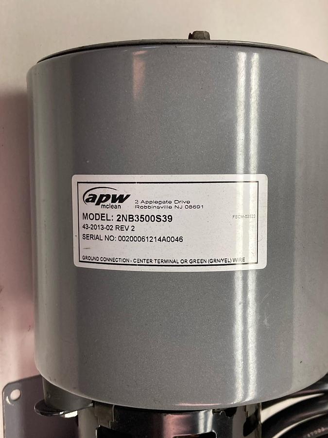 McLean Engineering,7121-3837,Motor w/APW Model 2NB3500S39 43-2013-02 Rev 2