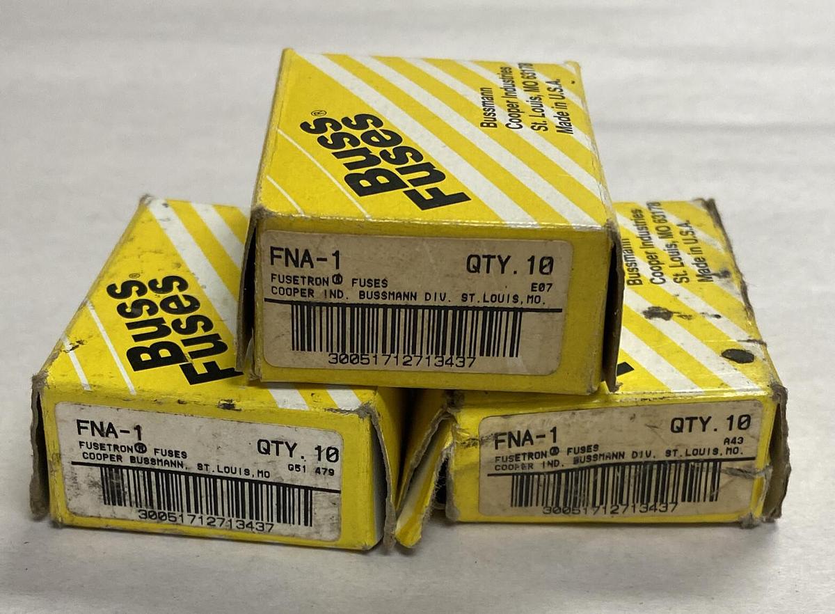 Cooper Bussmann,FNA-1,Fusetron Fuse Lot Of 25 NOS