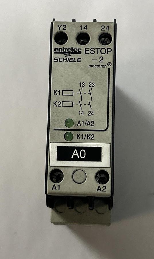 Used ENTRELEC SCHIELE,ESTOP-2,RELAY 2.450.800.00