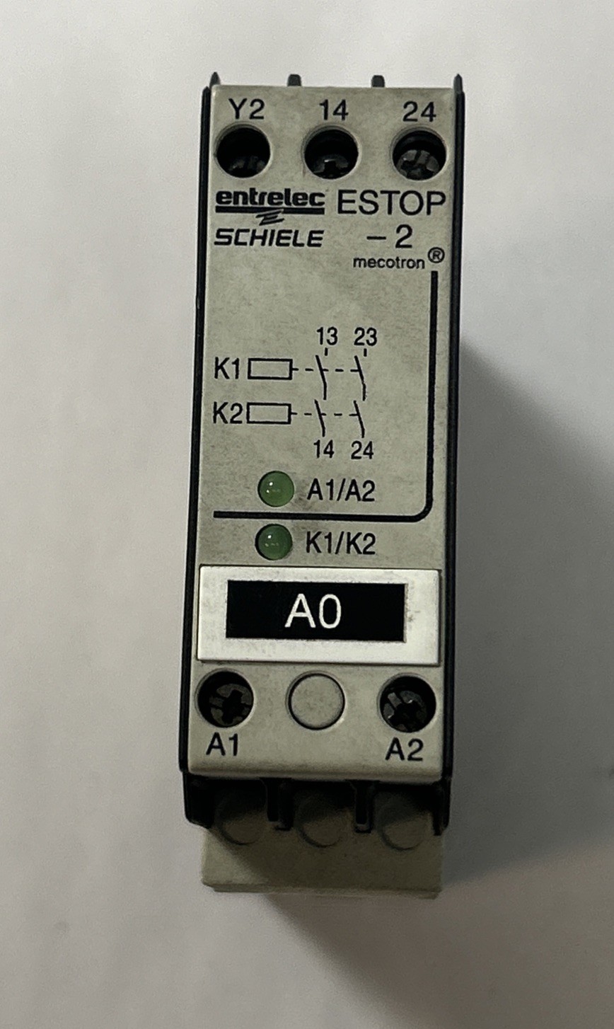 Used ENTRELEC SCHIELE,ESTOP-2,RELAY 2.450.800.00