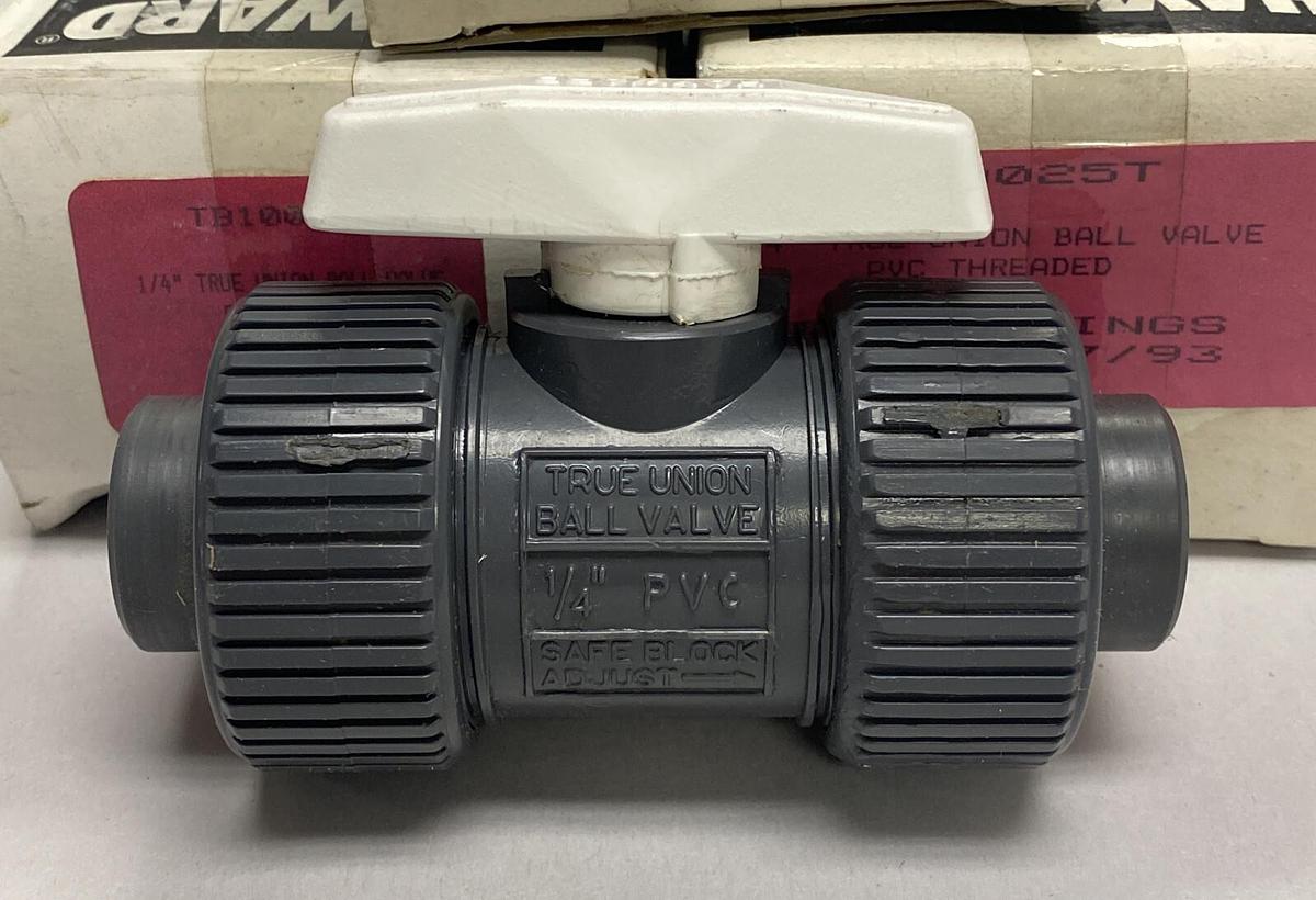Hayward,TB10025T,Ball Valve True Union 1/4 INCH Lot Of 3 NOS