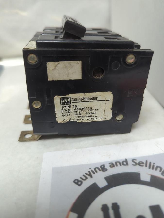 Used CUTLER-HAMMER,BAB3035H,CIRCUIT BREAKER 35 AMP 3-POLE PRE-OWNED