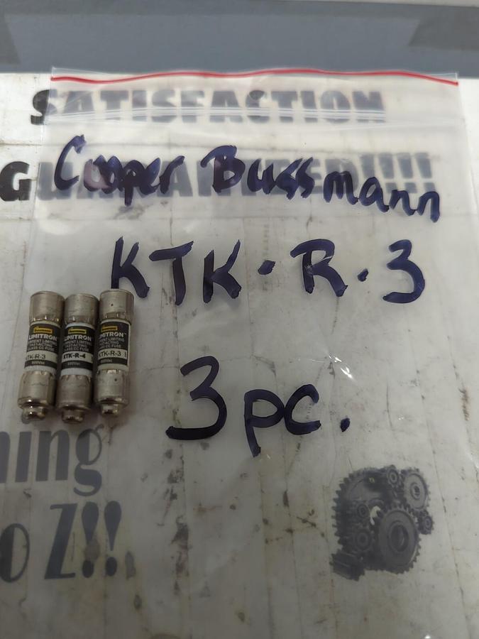 COOPER BUSSMANN,KTK-R-3,FUSES LOT OF 3 NOS