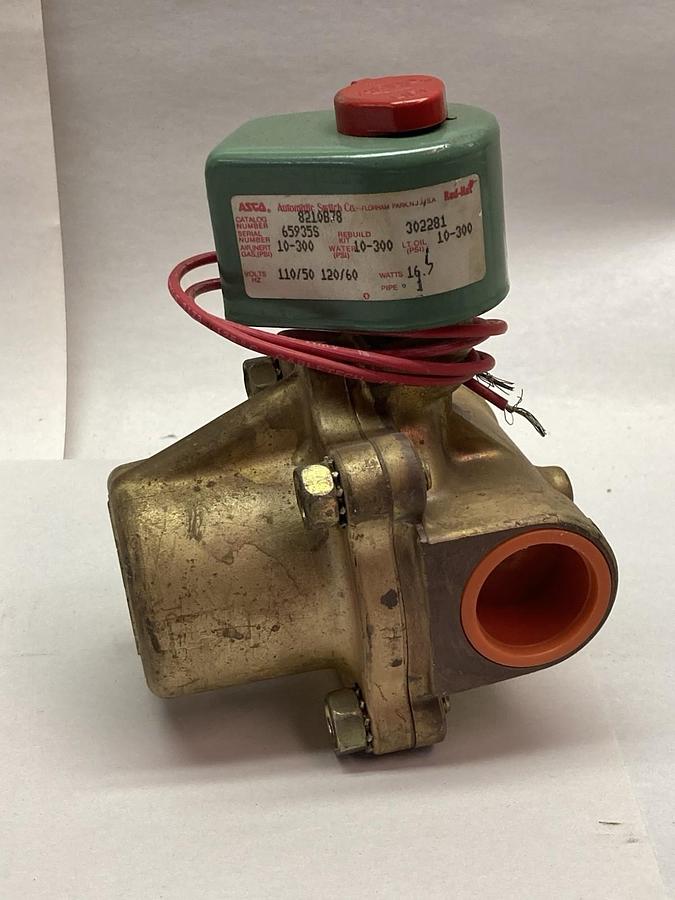 Used Asco,8210B78,Solenoid Valve 10-300PSI 110/120V 50/60Hz 16.7W