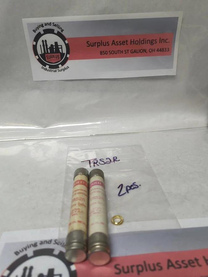 Used GOULD SHAWMUT,TRS2R,TRI-ONIC 2 AMP FUSE LOT OF 2 PRE-OWNED