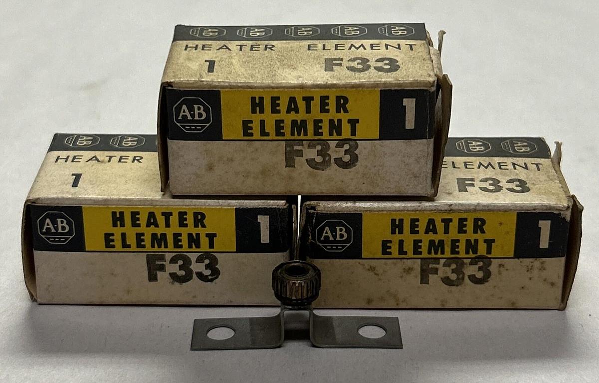 Used ALLEN BRADLEY,F33,HEATER ELEMENT LOT OF 3 NOS