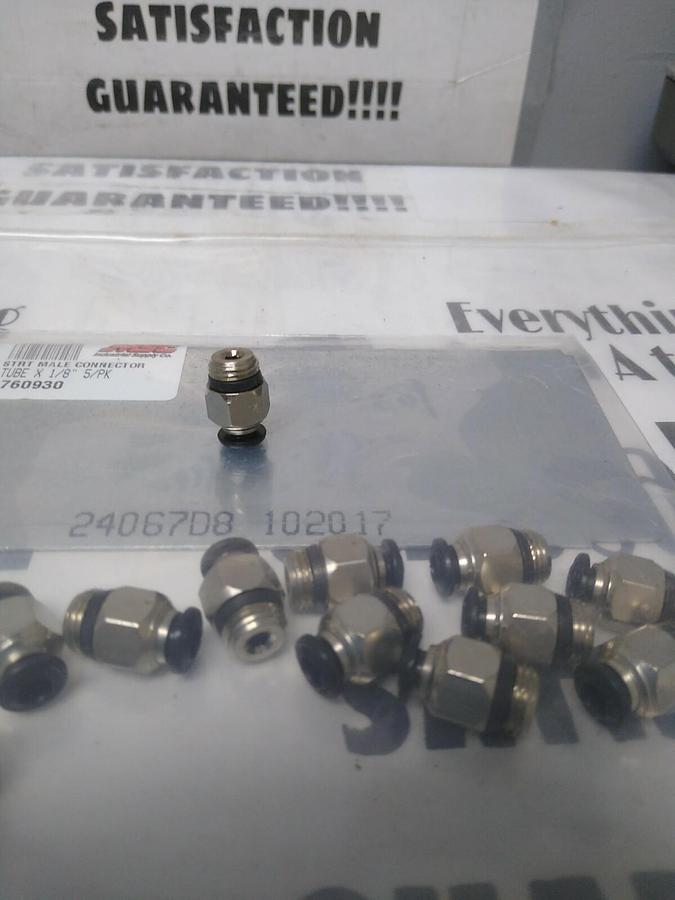 UNBRANDED,61760,MALE TUBE 4MM OD-1/8 UNI  NICKLE PLATED BRASS LOT OF 12 NOS