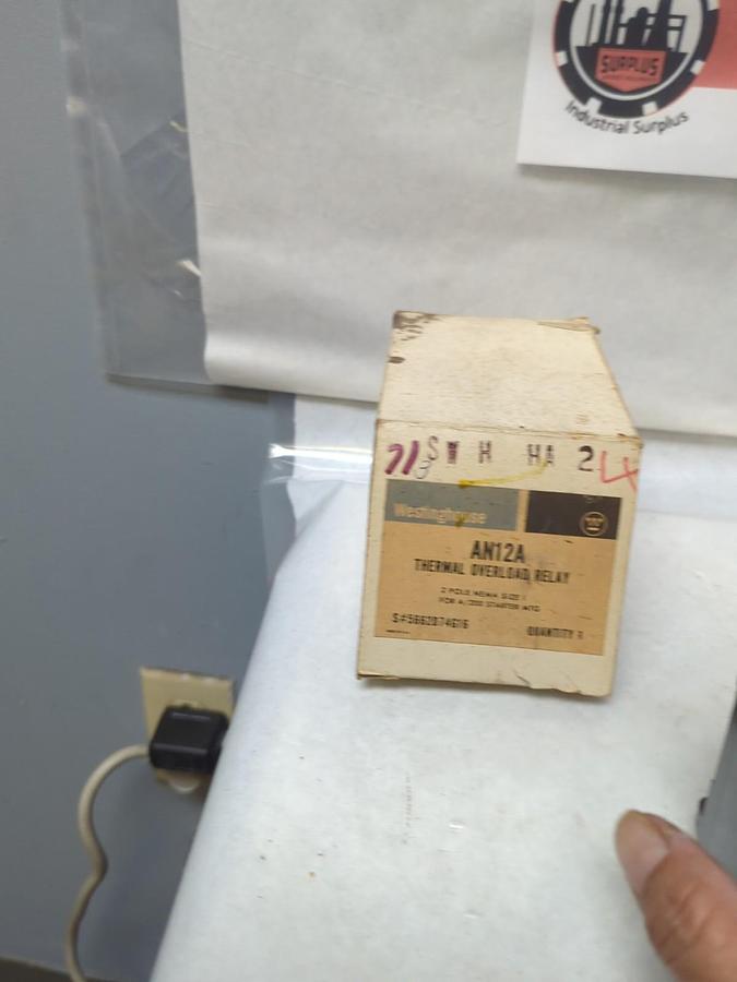 WESTINGHOUSE,AN12A,THERMAL OVERLOAD RELAY 2-POLE NEMA 1 NOS