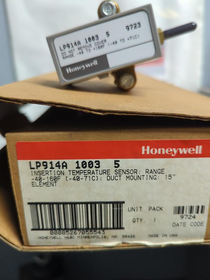 HONEYWELL,LP914A 1003 5,INSERTION TEMPERATURE SENSOR 15 INCH -40/160+ NOS
