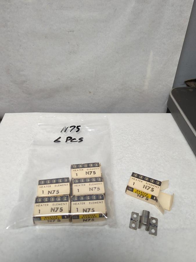 ALLEN BRADLEY,N75,THERMAL OVERLOAD HEATER LOT OF 6 NOS