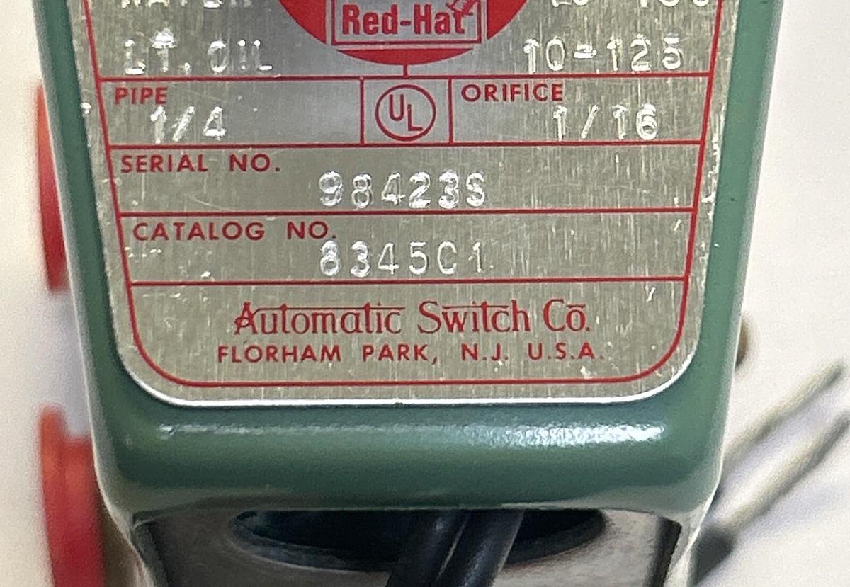 ASCO,8345C1,SOLENOID VALVE 1/4INCH 120V NOS