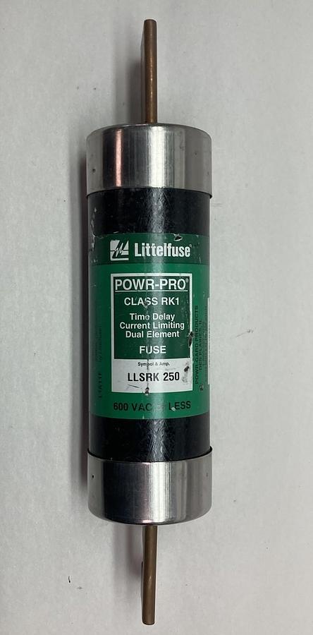 Used Littlefuse,LLSRK 250,Time Delay Fuse Class RK1