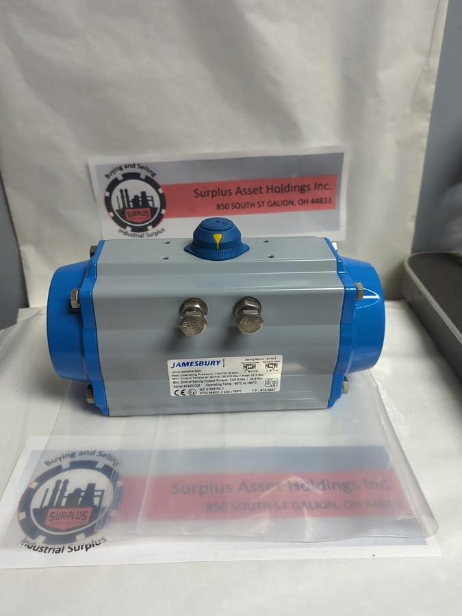JAMESBURY,VPVL300SR4/5BD,PNEUMATIC ACTUATOR 116 PSI 8-BAR NOS