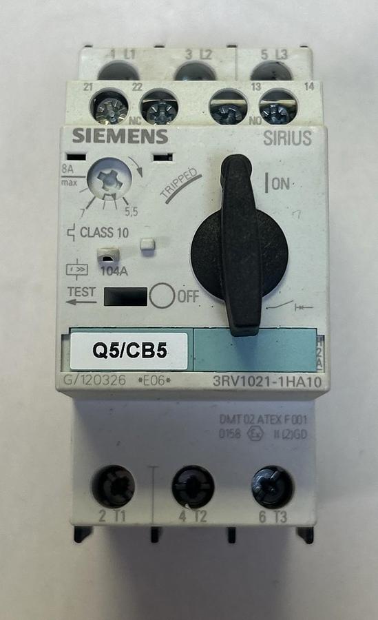 Used SIEMENS,3RV1021-1HA10,MOTOR STARTER