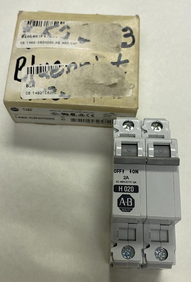 Used ALLEN BRADLEY,1492-CB2H020,MANUAL MOTOR CONTROLLER NEW