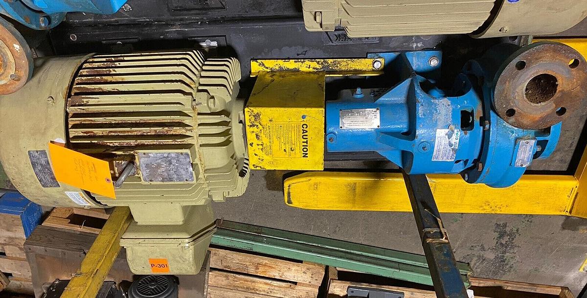 Used PACO,11-25957-E46L04,END SUCTION 2.5" CENTRIFUGAL PUMP 25HP GE MOTOR