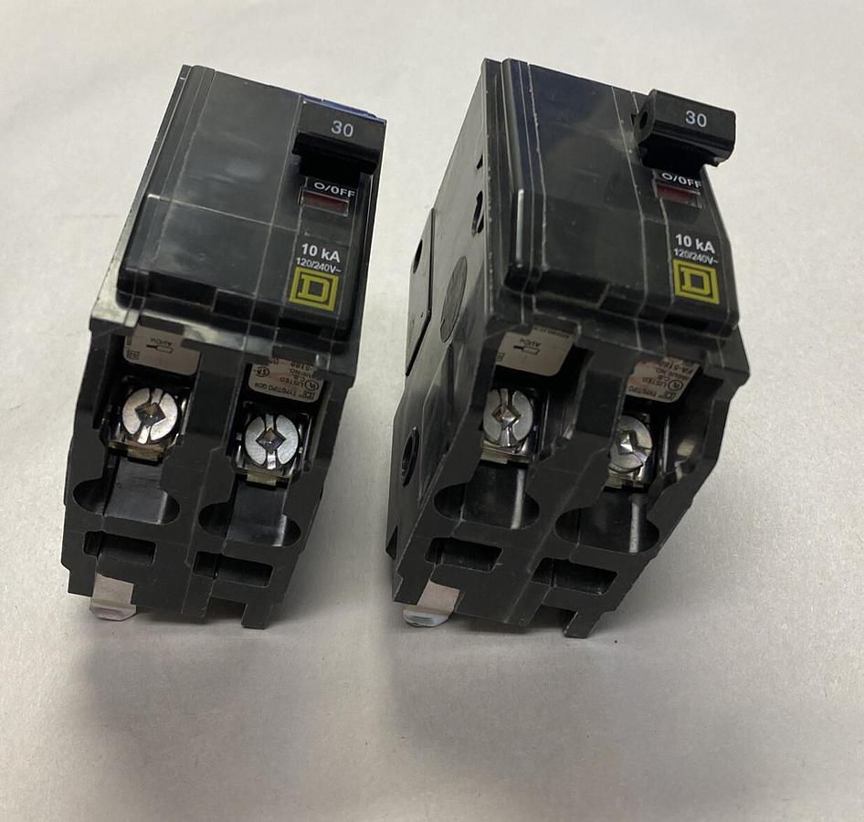 SQUARE D,QOB230,MINIATURE CIRCUIT BREAKER 30A 120/240V 2P LOT OF 2 NOS