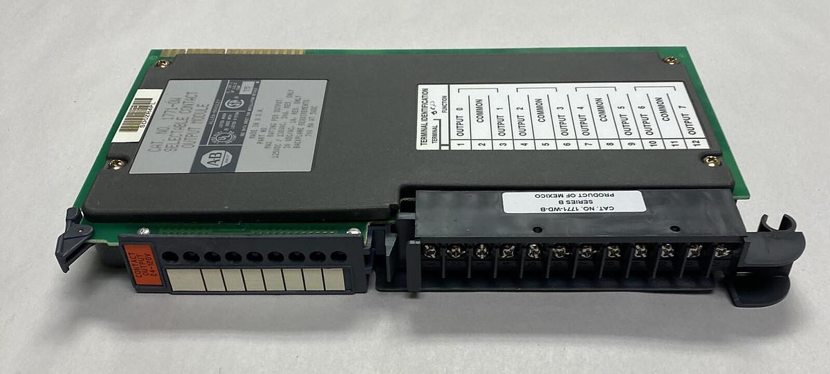 Used ALLEN BRADLEY,1771-OW,SELECTABLE CONTACT OUTPUT MODULE