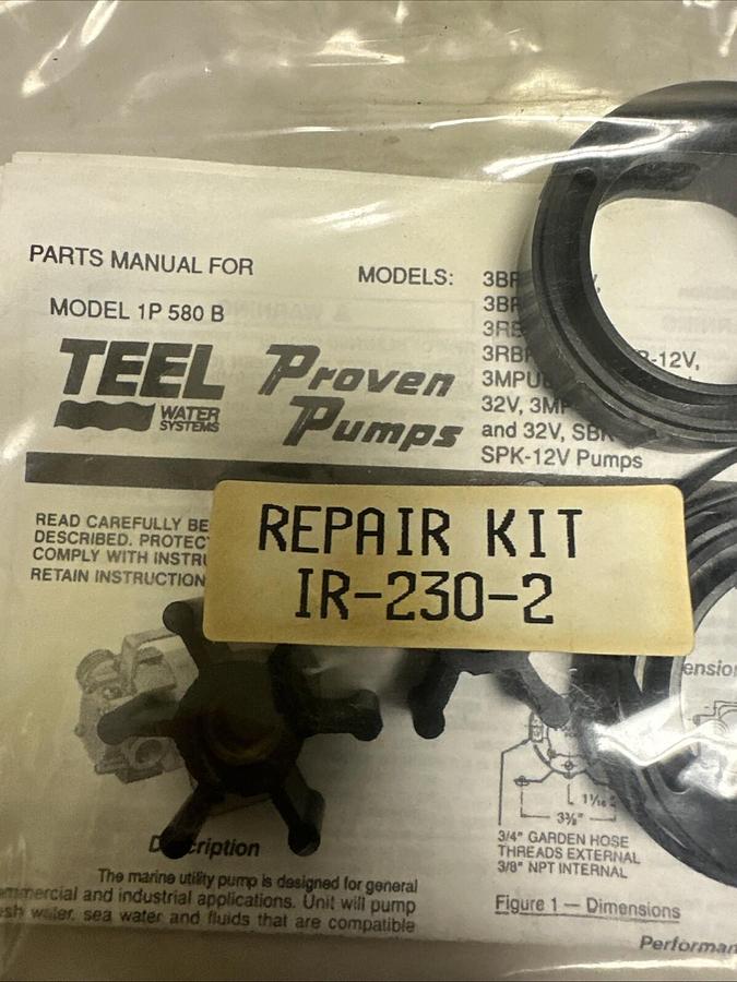 Used Teel Water Systems,IR-230-2,Repair Kit