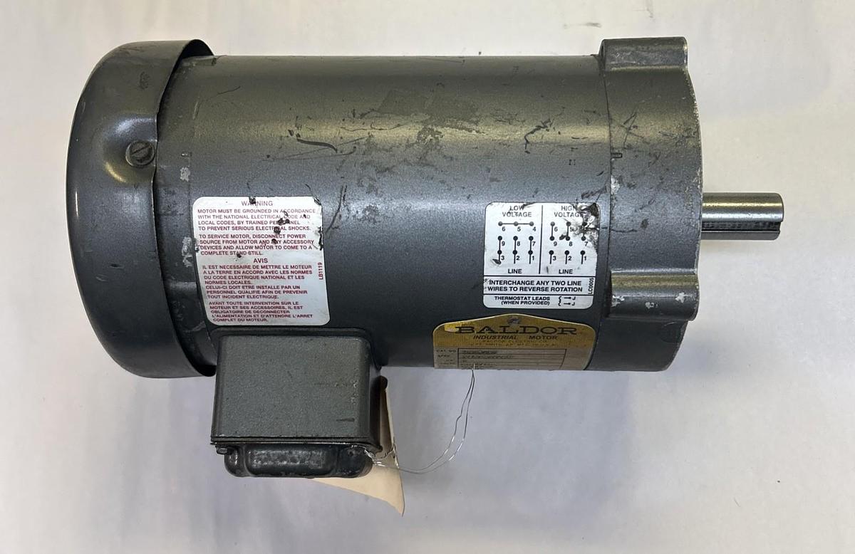 Used BALDOR,VM3546T,INDUSTRIAL MOTOR 1HP 1725RPM 230/460V 3PH 143TC FRAME