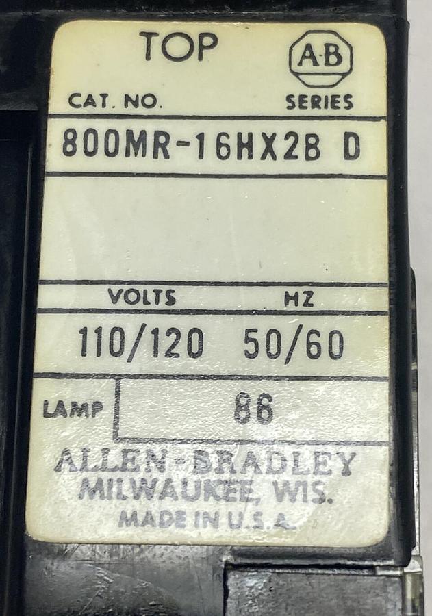 Allen-Bradley,800MR-16HA2BRA,Illuminated Selector Switch NOS