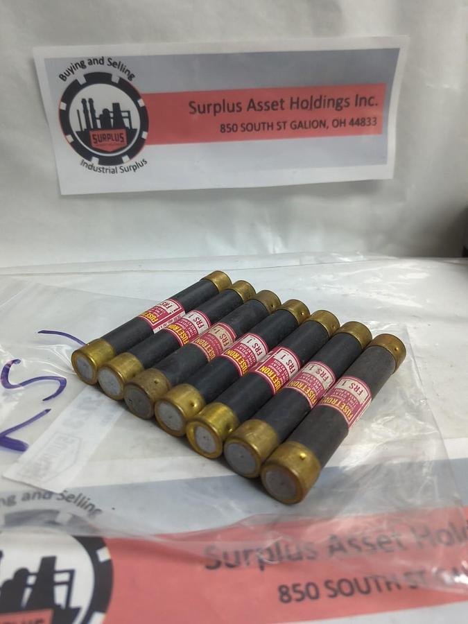 Used COOPER BUSSMANN,FRS-1,FUSETRON 1 AMP FUSE LOT OF 7 PRE-OWNED