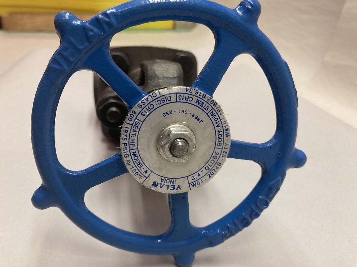 Used Velan,3/8" NPT A105N CR13 HF,Model A Stell Gate Valve