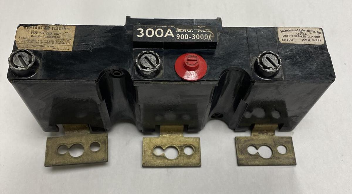 Used GE,TJK636T300,Trip Unit 300 AMP 3 Pole