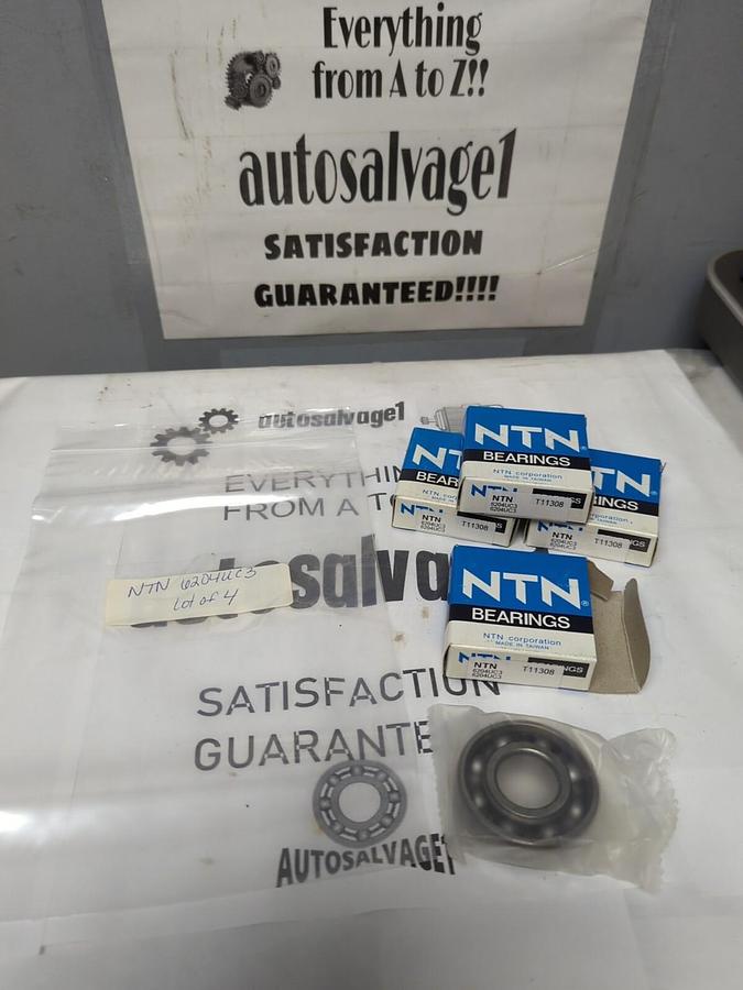 NTN,6204UC3,DEEP GROOVE BALL BEARING LOT OF 4