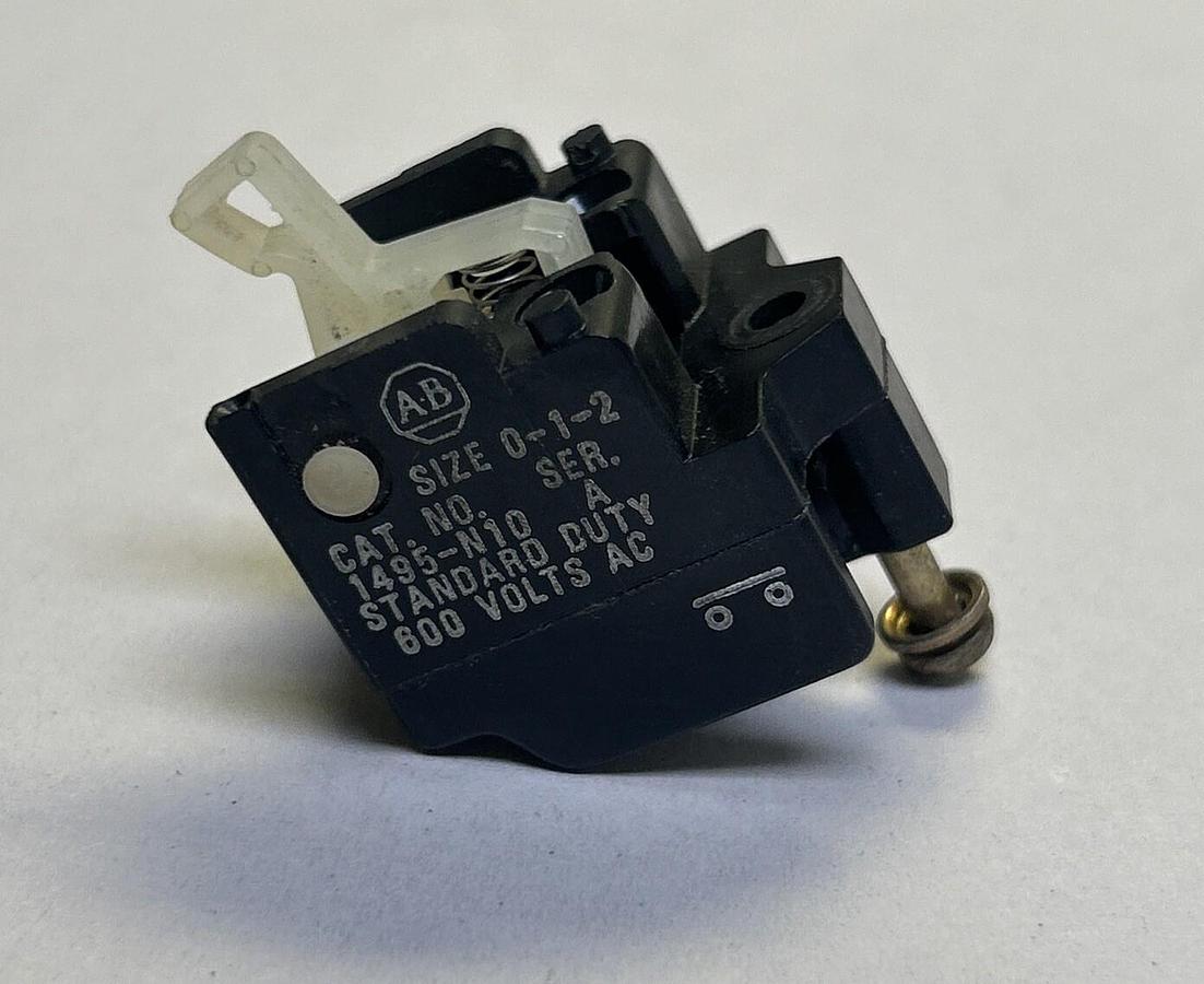 Used ALLEN BRADLEY,1495-N10,AUXILIARY CONTACT BLOCK SIZE 0-1-2