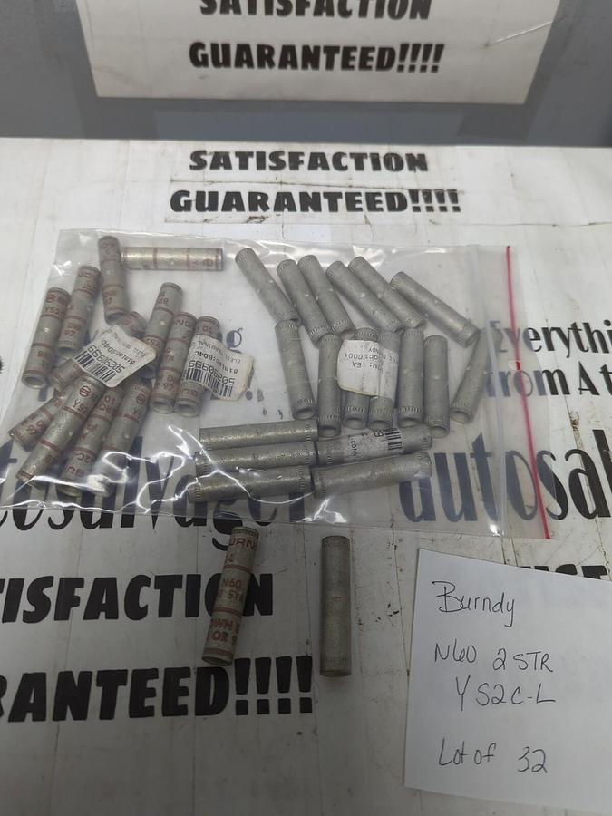 BURNDY,N60 2 STR S2C-L,CRIMP CONNECTOR/ SPLICE LOT OF 32 NOS