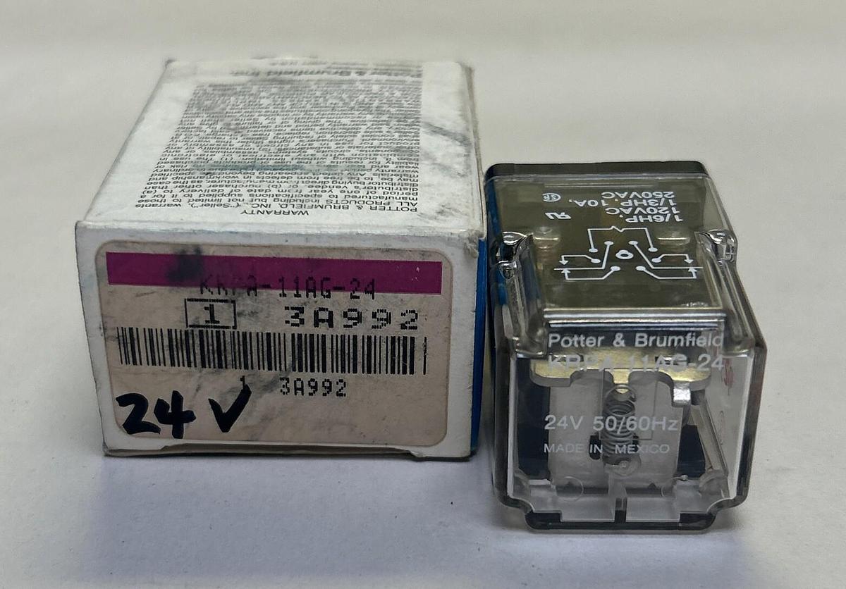 POTTER & BRUMFIELD,KRPA-11AG-24,RELAY 24V NOS