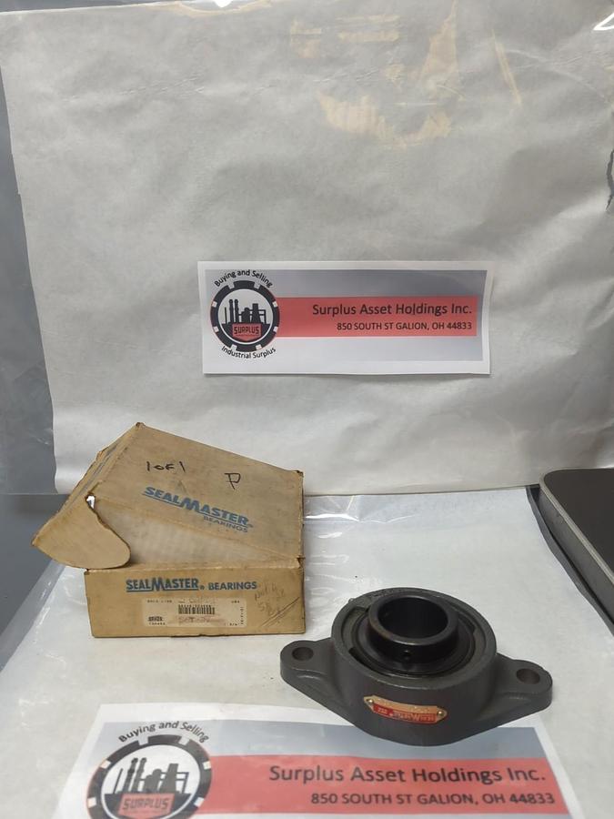 SEALMASTER,SFT-28,2-BOLT FLANGE BEARING 1-3/4 INCH BORE NOS