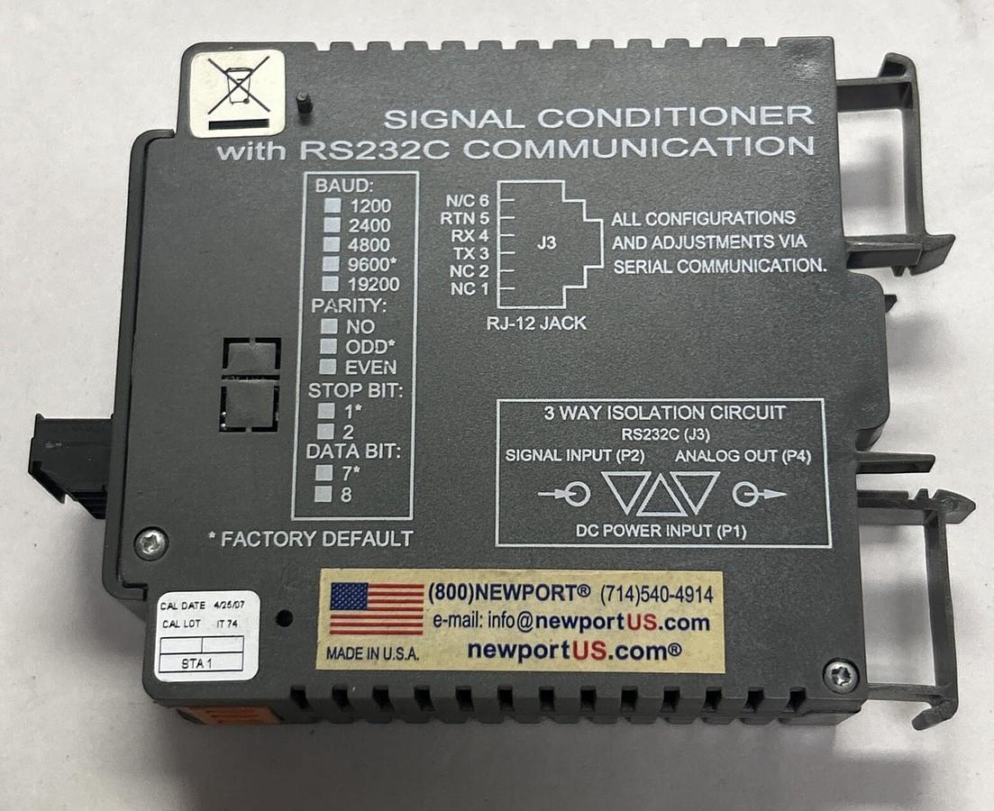 Used NEWPORT ELECTRONICS INC,IDRN-RTD/N,SIGNAL CONDITIONER / TRANSMITTER