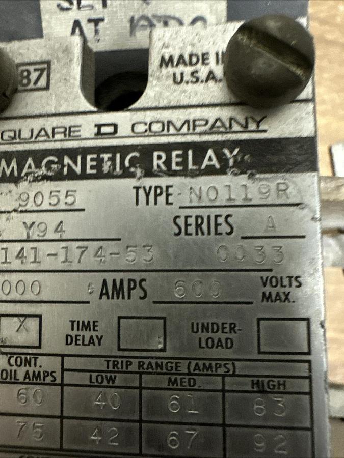 Used Allen Bradley,9055-NO119-R,Magnetic Relay