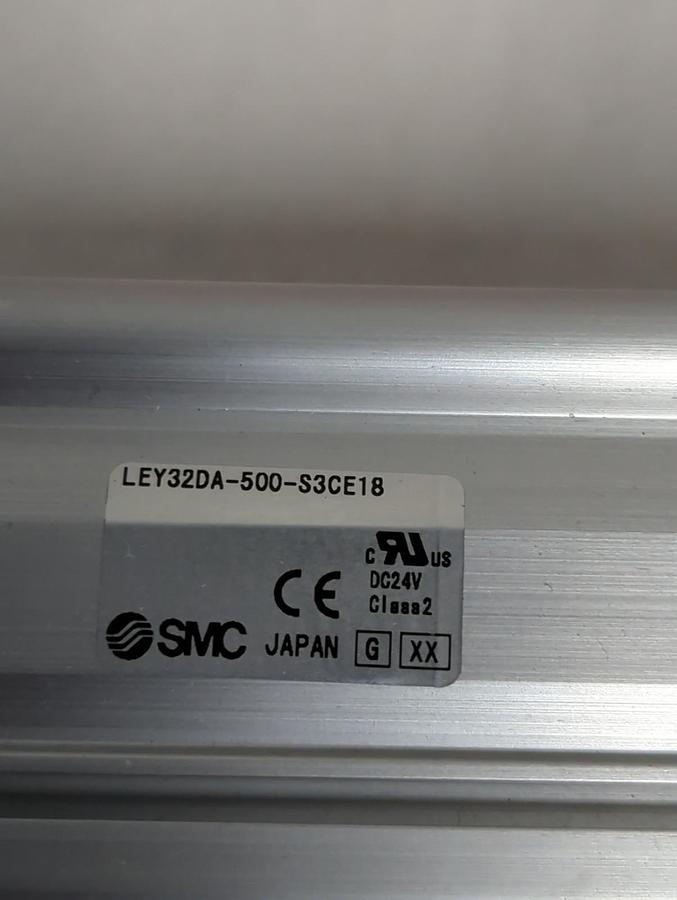 Used SMC,LEY32DA-500-S3CE18,ROD TYPE ACTUATOR CLASS 2 32MM BORE 500MM STROKE