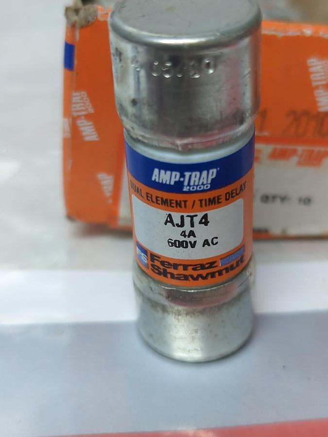 FERRAZ SHAWMUT,AJT4,AMP-TRAP 4 AMP FUSES BOX OF 10 NOS