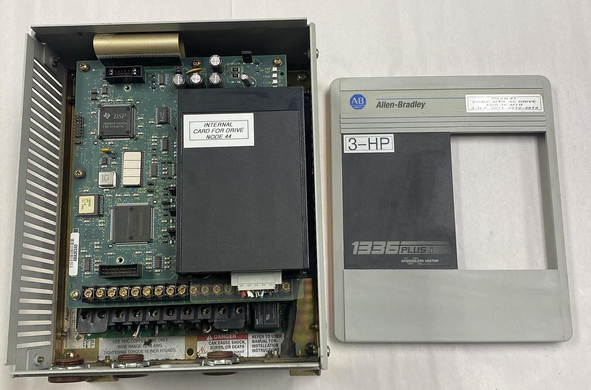 Used ALLEN BRADLEY,1336F-BRF30-AA-EN-GMS5-L4 PLUS II,AC DRIVE 3HP