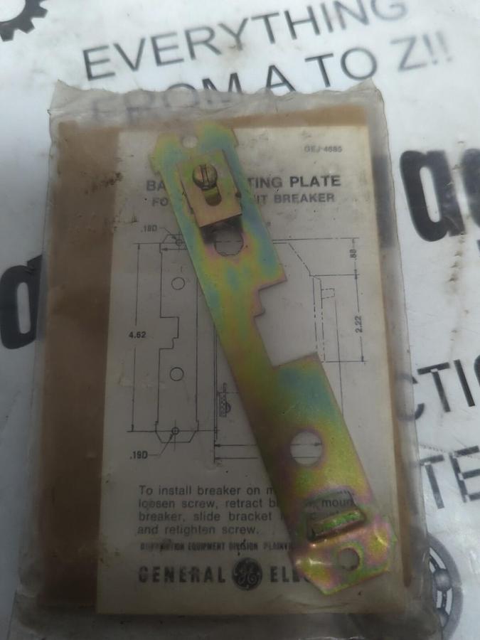 GE,TQCBMPA1,BACK MOUNTING PLATE SCREW TYPE 1 POLE NEW