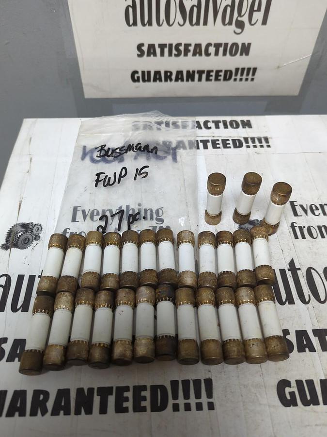 BUSSMANN,FWP 15,SEMI-CONDUCTOR 15 AMP FUSES LOT OF 27 NOS