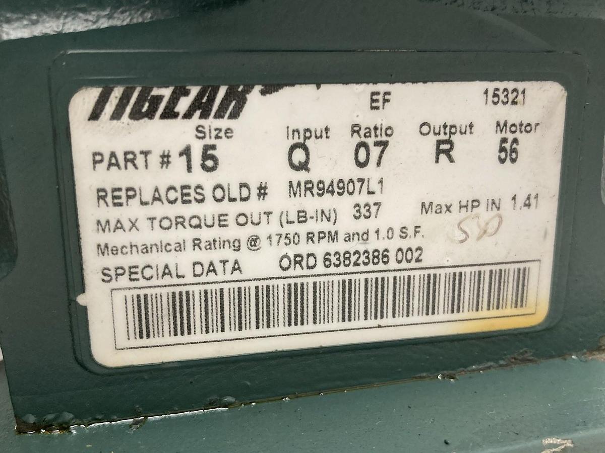 Tigear,MR94907L1,Gear Reducer Ratio 07:1 Size 15 Motor 56
