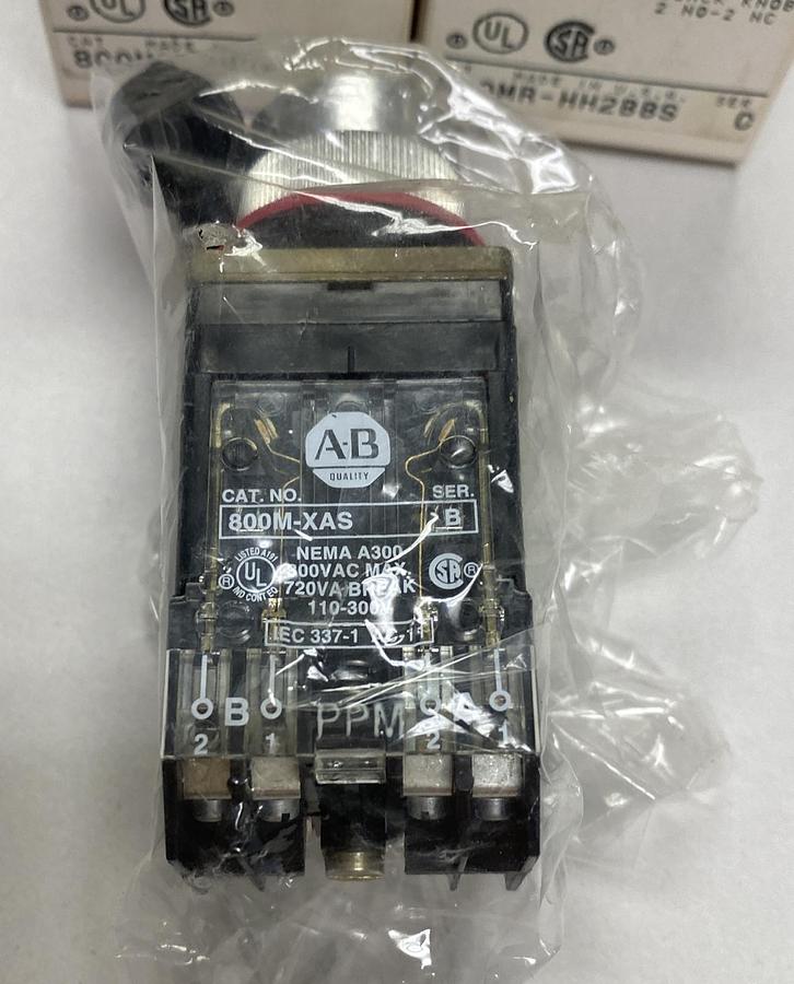 ALLEN BRADLEY,800MR-HH2BBS,SER C SELECTOR SWITCH LOT OF 2 NEW