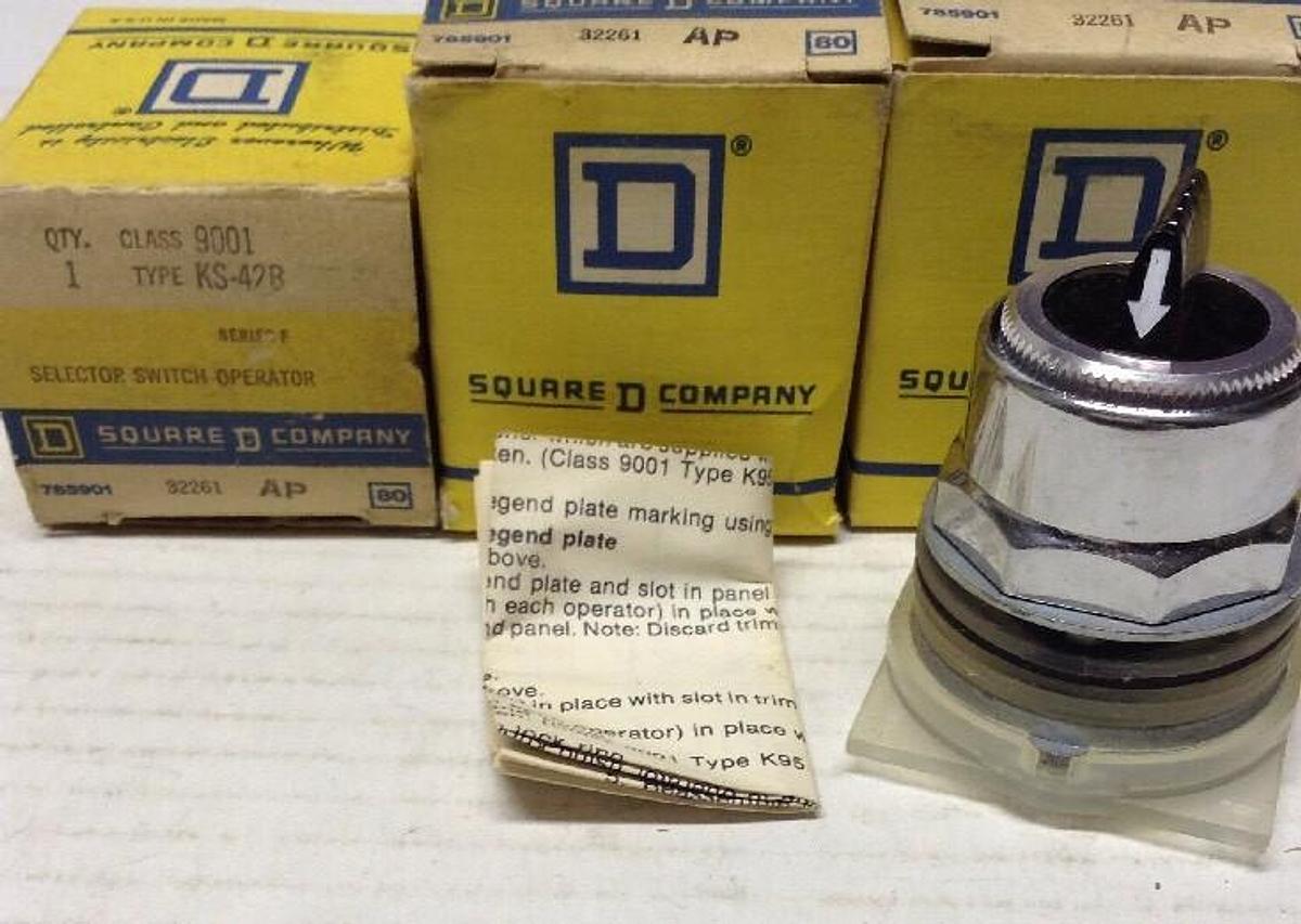 Square D,KS-42B,Selector Switch Operator Series F 32261 AP LOT OF 3