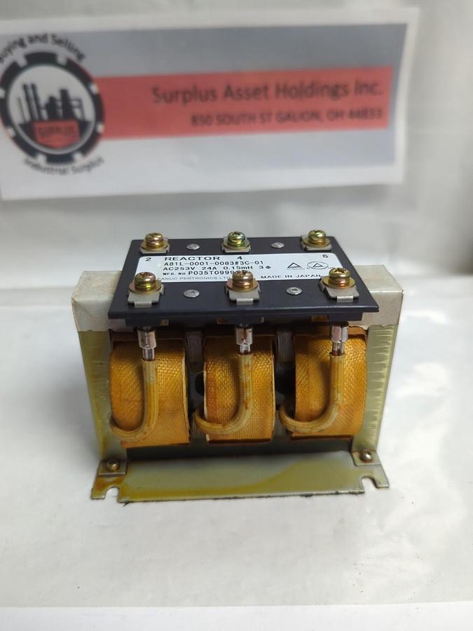 Used FANUC,A81L-0001-0083#C-01,REACTOR P035T0999 PRE-OWNED