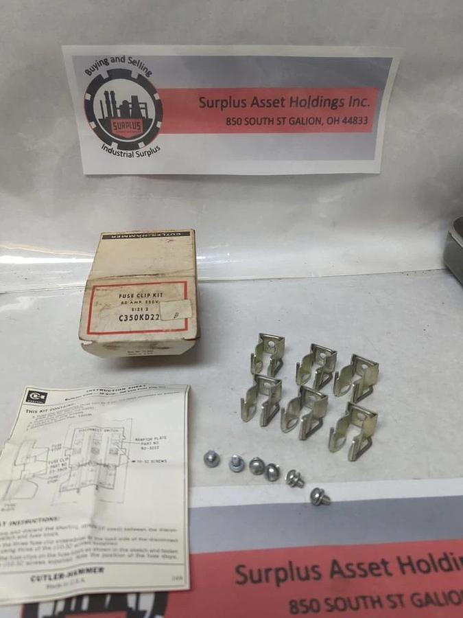 CUTLER-HAMMER,C350KD22,FUSE CLIP KIT 60 AMP 250V SIZE 2 NOS